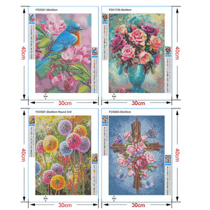 Diamond Embroidery Rose Handmade Mosaic Flower Cross Stitch Kits Home Decoration Full Round Drill Rhinestones Sale