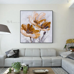 New Abstract Flower Decor Mural Handmade Oil Painting Living Room Sofa Bedroom Restaurant Wall Picture Art Canvas Custom Poster