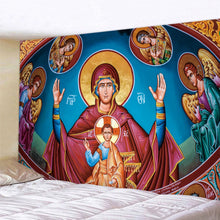 Загрузите изображение в программу просмотра галереи, Фрески в церкви Христа, психоделические сцены, домашний декор, художественные гобелены, хиппи, бохо, Таро, ангелы, красивая комната, настенный декор, настенный подвес
