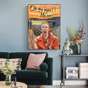 Póster divertido de la serie de televisión Friends Phoebe Buffay Oh My Eyes, pintura en lienzo, impresiones artísticas de pared para sala de estar, decoración del hogar