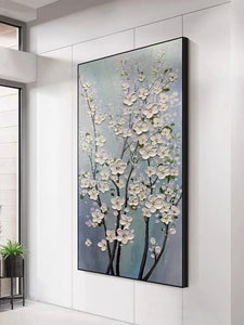 New Handmade Knife Flower Oil Painting Large Size 100% Handpainted Oil Painting On Canvas Wall Art Picture Home Decoration