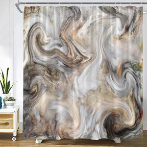 Cortinas de ducha de mármol abstracto, creativo, negro, gris, morado, arte creativo, cortina de baño geométrica, juegos de decoración de baño nórdicos modernos