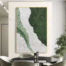 Cargar imagen en el visor de la galería, Handmade Oil Painting On Canvas Wall Decor Poster Green Art Abstract Image Modern Living Room Bedroom Aisle Sofa Texture Picture