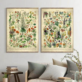 Pósteres e impresiones Vintage de flores francesas, cuadro sobre lienzo para pared Retro botánico, imágenes para decoración del hogar y sala de estar