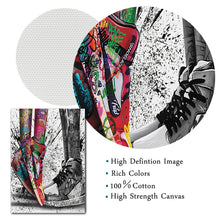 Cargar imagen en el visor de la galería, Zapatillas con ilustraciones de Graffiti a la moda, zapatos deportivos, pintura en lienzo de calle, carteles e impresiones, imagen artística de pared, decoración del hogar para sala de estar
