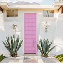 Carica l&#39;immagine nel visualizzatore della Galleria, Foglia di palma Porta rosa Stampe d&#39;arte Springs Poster Viaggio tropicale Wall Art Canvas Pittura Toni pastello Immagine Living Room Decor