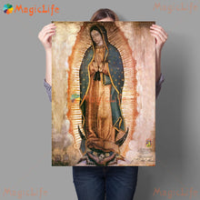 Carica l&#39;immagine nel visualizzatore della Galleria, Arte murale del giorno di Notre Dame a Guadalupe in Messico Arte della parete Notre Dame Tela Pittura Cattolicesimo Decorazione Immagine Senza cornice