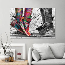 Cargar imagen en el visor de la galería, Zapatillas con ilustraciones de Graffiti a la moda, zapatos deportivos, pintura en lienzo de calle, carteles e impresiones, imagen artística de pared, decoración del hogar para sala de estar