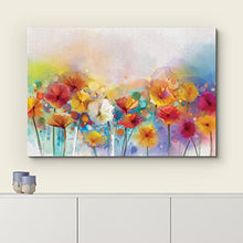 Load image into Gallery viewer, wall26 Canvas Wall Art - Watercolor Style Various Colord Flowers - Giclee Print Gallery Wrap Modern Home Art Ready to Hang - 16x24 inches