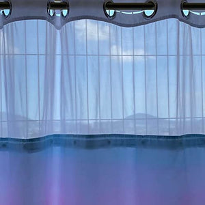 Whatarter Cortina de ducha rosa floral púrpura sin gancho con forro a presión doble capa de malla superior ventana hotel lujo colorido flor tela decoración baño cortinas conjuntos decorativos 71 x 74 pulgadas