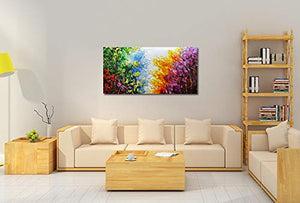 Art 24x48 inch Modern Abstract Oil Painting on Canvas Wall Art Hand Painting Living Room Bedroom Decoration Ready to Hang