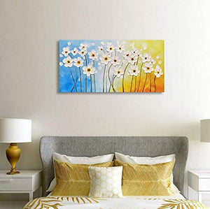 Arte pintado a mano pintura al óleo de flores de baile con textura elevada sobre lienzo arte de pared Floral contemporáneo para decoración para sala de estar arte del hogar