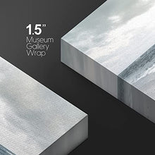 Laden Sie das Bild in den Galerie-Viewer, wall26 Kunstdruck auf Leinwand, verwaschenes wolkiges Grau, Strandufer, Natur, Ozean, Fotografie, Realismus, nautische Landschaft, dramatisches Grau, cool für Wohnzimmer, Schlafzimmer, Büro – 40,6 x 61 cm