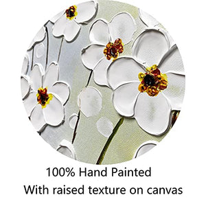 Art Handgemalte tanzende Blumen-Ölgemälde mit erhabener Textur auf Leinwand Comtempary Floral Wall Art für Wohnzimmer-Dekor-Home Art
