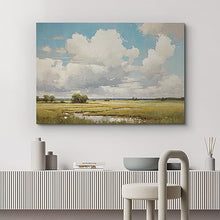 Laden Sie das Bild in den Galerie-Viewer, wall26 Leinwanddruck, Wandkunst, bewölkter blauer Himmel, Natur, Wildnis, Illustrationen, feine Kunst, Bauernhaus/Landhaus, rustikal, für Wohnzimmer, Schlafzimmer, Büro – 40,6 x 61 cm