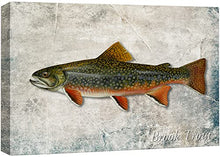 Load image into Gallery viewer, wall26 Framed Canvas Print Wall Art Trout Fish on Granite Background Marine Life Animals Digital Art Realism Nautical Scenic Colorful Ultra for Living Room, Bedroom, Office - 16&quot;x24&quot;