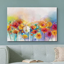 Load image into Gallery viewer, wall26 Canvas Wall Art - Watercolor Style Various Colord Flowers - Giclee Print Gallery Wrap Modern Home Art Ready to Hang - 16x24 inches