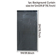 Carica l&#39;immagine nel visualizzatore della Galleria, Tenda per sfondo per feste, fondale con paillettes, decorazioni per matrimoni, baby shower, parete con paillettes, tenda per fondale glitterato, tenda in lamina di compleanno