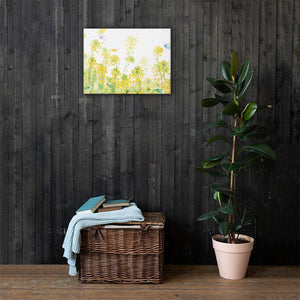 Blumendekor-Wandkunst-Leinwand-Gelb-Thema