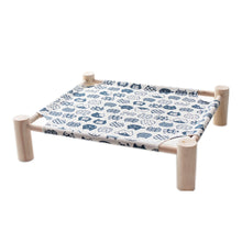 Cargar imagen en el visor de la galería, Cama elevada para gatos, hamacas para gatos, cama de lona de madera, cama de salón para gatos pequeños, conejos, gatos, perros, lona duradera, suministros para el hogar para mascotas