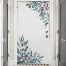 Load image into Gallery viewer, Green Leaf Door Decor Stickers Bedroom Living room Wall Decor Wall Stickers PVC Removable Wall Decals Home Decoration Poster Art