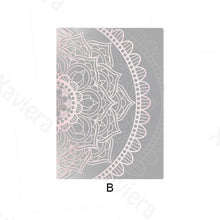 Cargar imagen en el visor de la galería, Póster de lienzo abstracto con Mandala rosa y gris degradado, arte de pared bohemio, cuadro decorativo, decoración moderna para sala de estar