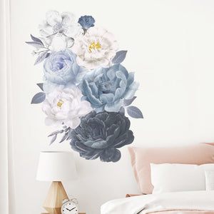Adesivi murali fiore peonia acquerello per soggiorno camera da letto sala lettura sfondo decorazioni murali decalcomanie murali in vinile decorazioni per la casa