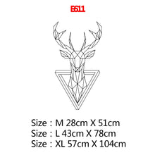 Загрузите изображение в программу просмотра галереи, Креативная Геометрия животного, настенная художественная наклейка, современные настенные наклейки для детской комнаты, виниловые наклейки для гостиной, компания, фреска