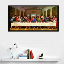 Laden Sie das Bild in den Galerie-Viewer, KAMY YI 5D Religiöse Diamantstickerei Runde Diamantmalerei DIY Christian Letztes Abendmahl Mosaikbild Heimdekoration Geschenk