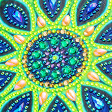 Cargar imagen en el visor de la galería, Pintura de diamante DIY 5D Diamante de imitación de forma especial, Flor de mandala, Juego de pintura de diamante de cristal de diamante parcial