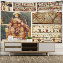 Carica l&#39;immagine nel visualizzatore della Galleria, Imperium Romanum Immagine Arazzo Re Giustiniano dinastia Retro Panno da parete Arazzi Boho Home Decor Wall Art Murale Macrame