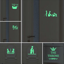 Load image into Gallery viewer, Bathroom Wall Stickers Toilet Home Decoration Removable Wall Decals for Toilet Sticker Decorative Paste Home Decor Glow in Dark
