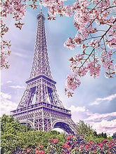 Cargar imagen en el visor de la galería, Pintura de pintura con bordado de diamantes, pintura de diamantes &quot;El paisaje&quot;, cuadro redondo cuadrado completo de decoración de diamantes de imitación