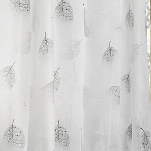K-eau Nature douche cuisine rideaux mode gris feuilles romantique Art étanche pour bain avec crochets pour salle de bain