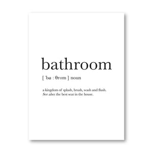 Citation de salle de bain signe impression noir blanc affiche tout le monde veut changer le monde papier toilette Art toile peinture décor de salle de bain