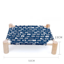 Cargar imagen en el visor de la galería, Cama elevada para gatos, hamacas para gatos, cama de lona de madera, cama de salón para gatos pequeños, conejos, gatos, perros, lona duradera, suministros para el hogar para mascotas