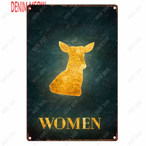 Vintage Toilet Sign Funny Personalized Washroom Metal Tin Signs WC Lavatory Wall Art Bathroom Decor Restroom Wall Plates WY156