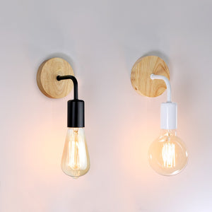 Деревянный настенный светильник, винтажный бра, настенный светильник E27, 110 В, 220 В, прикроватная ретро-лампа, промышленный декор, светильник для столовой, спальни