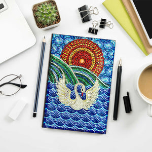 AZQSD diamante pintura mosaico cuaderno forma especial flor Mandala patrones A5 diario libro bordado regalo DIY