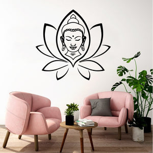Nouveau bouddha Art vinyle Stickers muraux papier peint pour salon maison décoratif religieux Stickers muraux autocollant Mural décoration murale