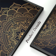 Загрузите изображение в программу просмотра галереи, Черное золото, современная мандала, абстрактные постеры, холст, картина, настенная живопись, печать, фотографии для гостиной, спальни, интерьер, домашний декор