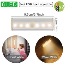 Load image into Gallery viewer, Motion Sensor Wireless LED Night Lights Bedroom Decor Light Detector Wall Decorative Lamp Staircase Closet Room Aisle Lighting
