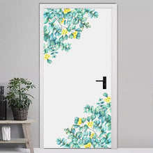 Load image into Gallery viewer, Green Leaf Door Decor Stickers Bedroom Living room Wall Decor Wall Stickers PVC Removable Wall Decals Home Decoration Poster Art