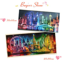 Cargar imagen en el visor de la galería, EverShine, pintura de diamantes, punto de cruz de ciudad, mosaico de diamantes, vista nocturna, paisaje, diamantes de imitación, arte, Kits de bordado de cuentas, decoración del hogar
