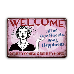 WARNING SASQUATCH Metal Wall Art Tin Sign Vintage Welcome RULES Poster Signs Farmhouse Home Decor RESTROOM DOOR Signs