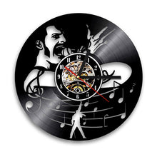 Carica l&#39;immagine nel visualizzatore della Galleria, Orologio da parete Queen Rock Band Design moderno Tema musicale Orologi classici con dischi in vinile Orologio da parete Decorazioni per la casa d&#39;arte Regali per musicisti