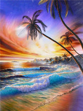 Cargar imagen en el visor de la galería, DIY 5D diamante pintura paisaje puesta de sol punto de cruz Kit completo cuadrado bordado paisaje mosaico arte imagen de decoración de diamantes de imitación