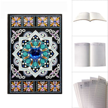 Загрузите изображение в программу просмотра галереи, AZQSD Алмазная картина Мозаика Тетрадь особой формы Цветок Мандала Узоры A5 Дневник Вышивка Подарок DIY