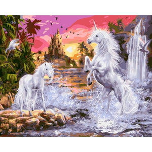 Paint By Numbers Pictures Unicorn Animal Coloring For Drawing On Canvas DIY Kits For Adults Painting By Numbers Decoration Wall