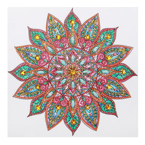 Алмазная картина DIY 5D горный хрусталь особой формы, цветок мандалы, частичный набор алмазной живописи с кристаллами алмазов